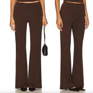 NEW Lovers and Friends Ivanna Pant in Espresso Brown Flare Jersey XS